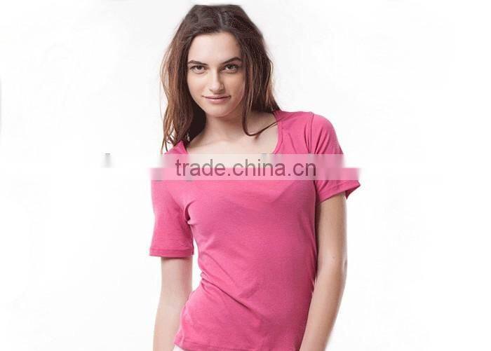 100% cotton women's fashion o - neckT T-shirt colored blank t-shirts