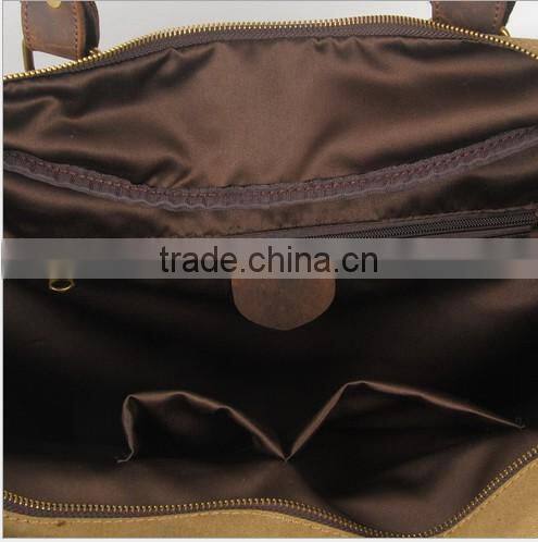 Large capacity canvas travel shoulder bag for men