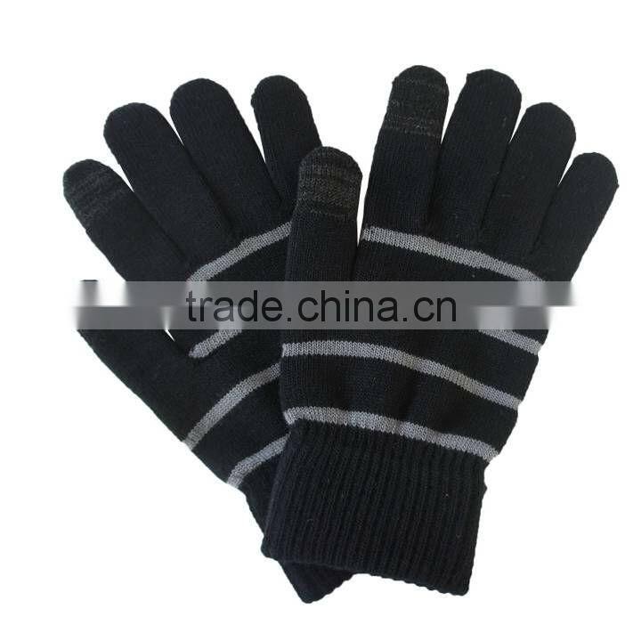 fashion striped touch screen gloves phone gloves smart phone gloves