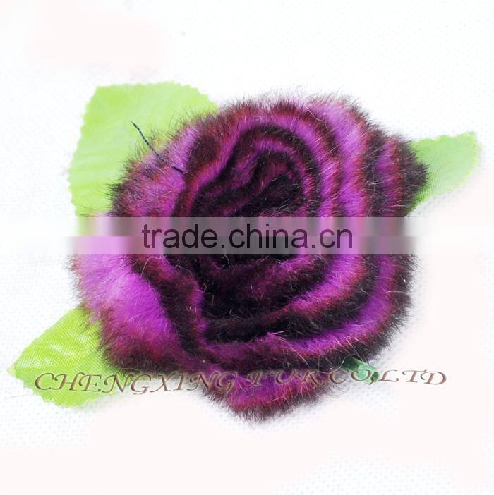 CX-A-33A Wholesale Genuine Rex Rabbit Fur Fashion Brooch
