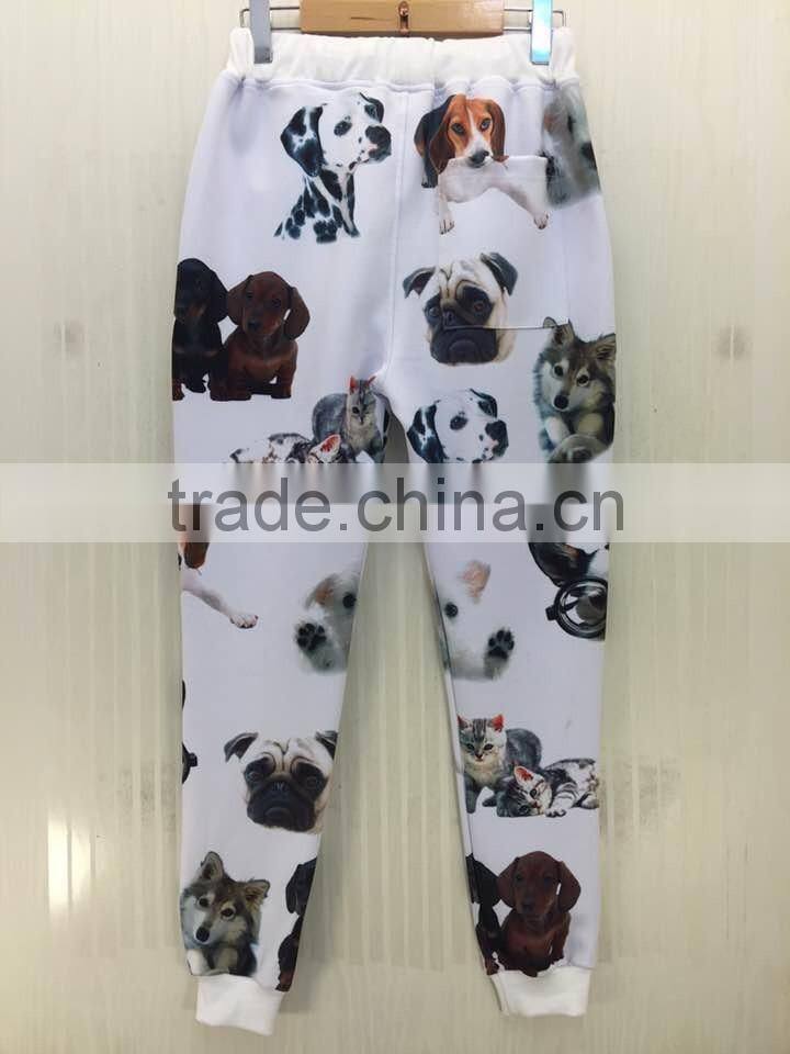 2015 latest popular printed animal custom mens jogger pants