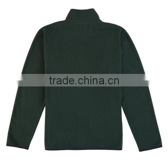 korea style slim fit quarter zip polo collar 100% polyester polar fleece mens sweatshirt