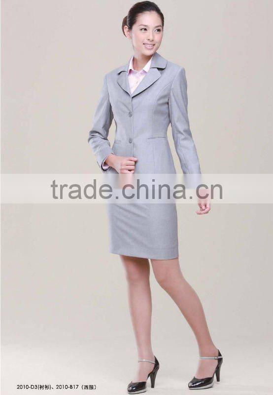 2016 Hot Sale Office Uniform 2 Pieces Ladies Factory Uniforms
