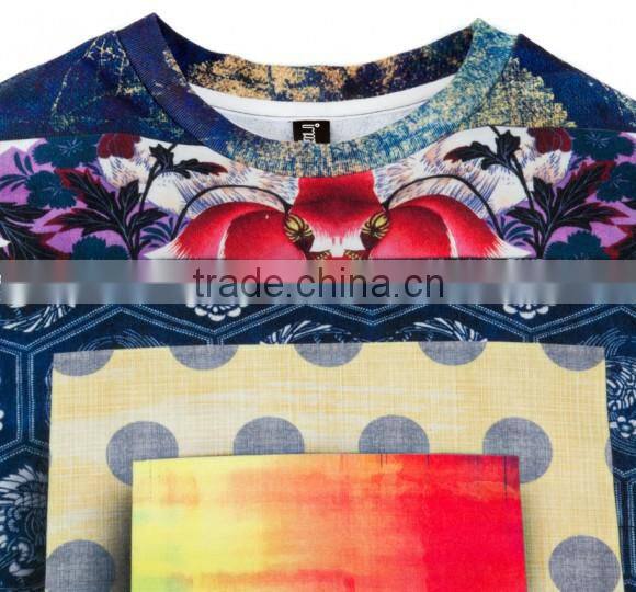 lightweight 100% polyester loop terry sweatshirts full sublimation light sweatshirts