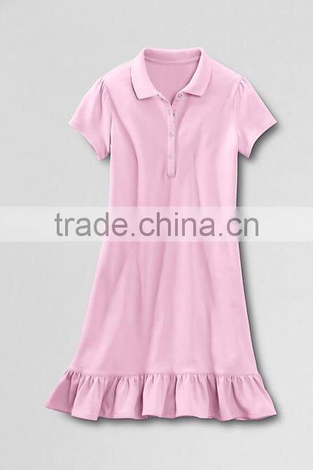 2016 clever and beautiful kids school uniforms sports dress model polo dress