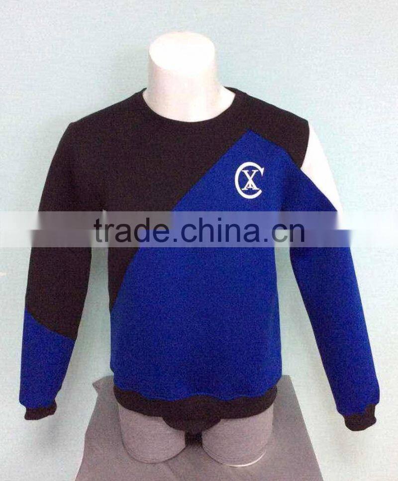 Hotsale design cotton fleece alphabet printing scuba matching color pullover plain hoodies wholesale made in china