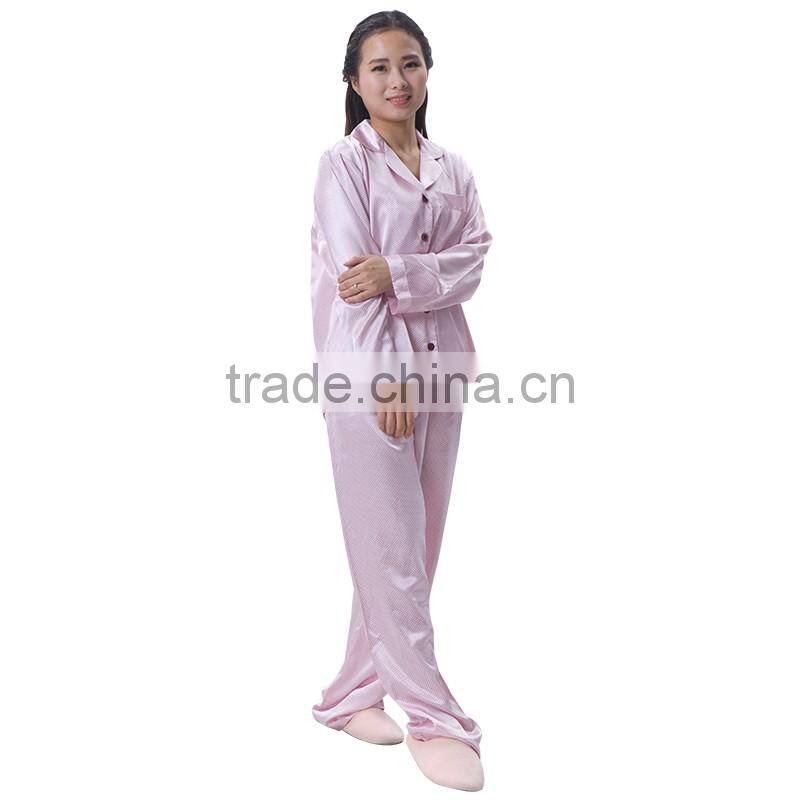 Women Couple easter satin pajamas with button