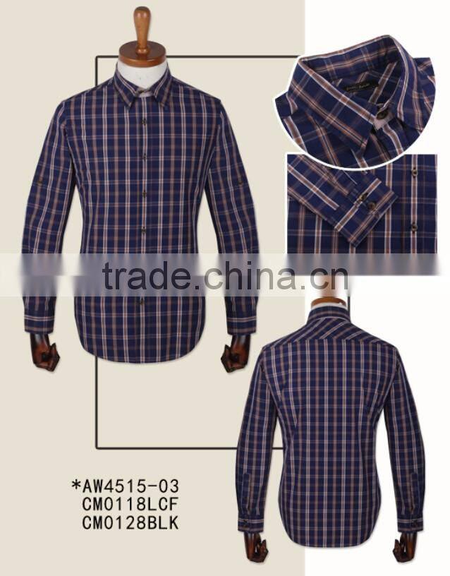 Classical checked 100% cotton flannel causal men shirts