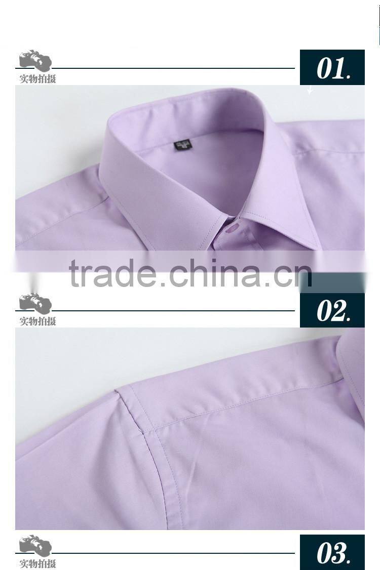 Customise high quality classic italian solid color dress uniform beautiful men's shirt