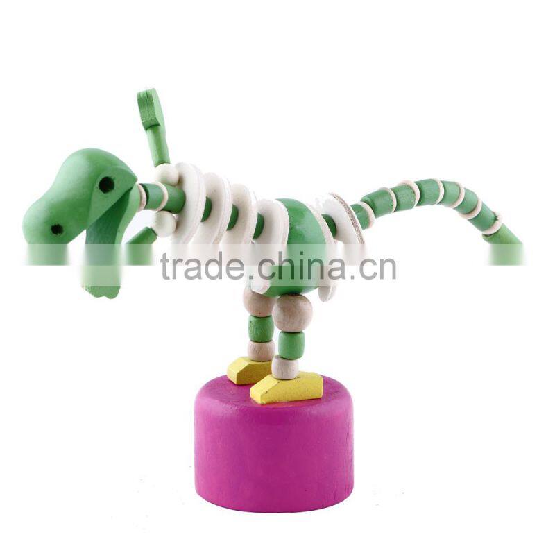 Custom size wooden spin noise maker toy