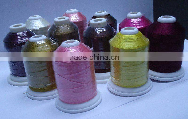 cheap 100 polyester embroidery thread of good quality in china