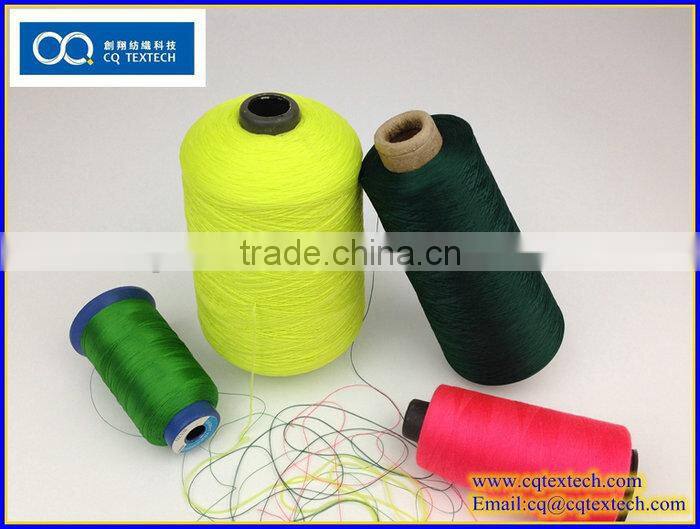 Good Color Fastness Traditional Polyester Dope Dyed Yarn For Label