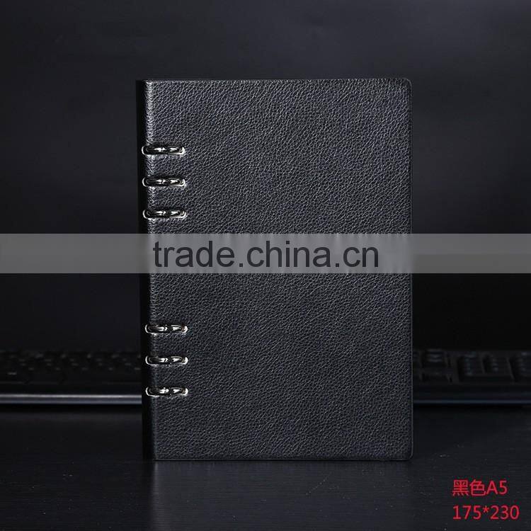 Wholesale customized A5 PU leather notebook office school notebook