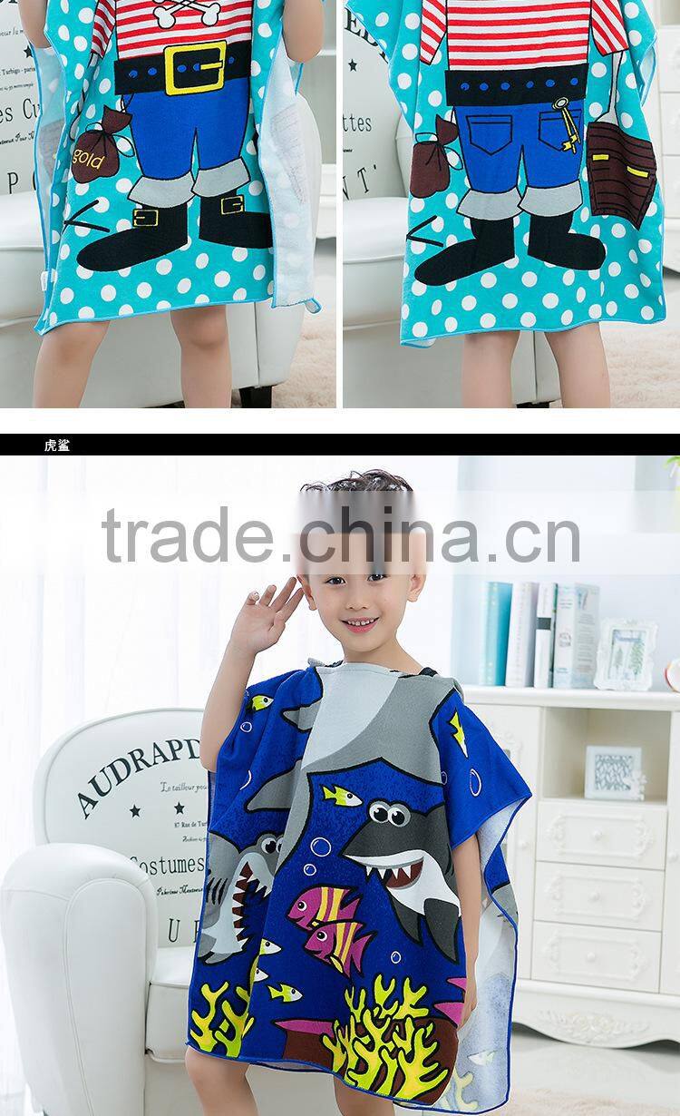 100% polyester sublimation print kids microfiber hooded towels