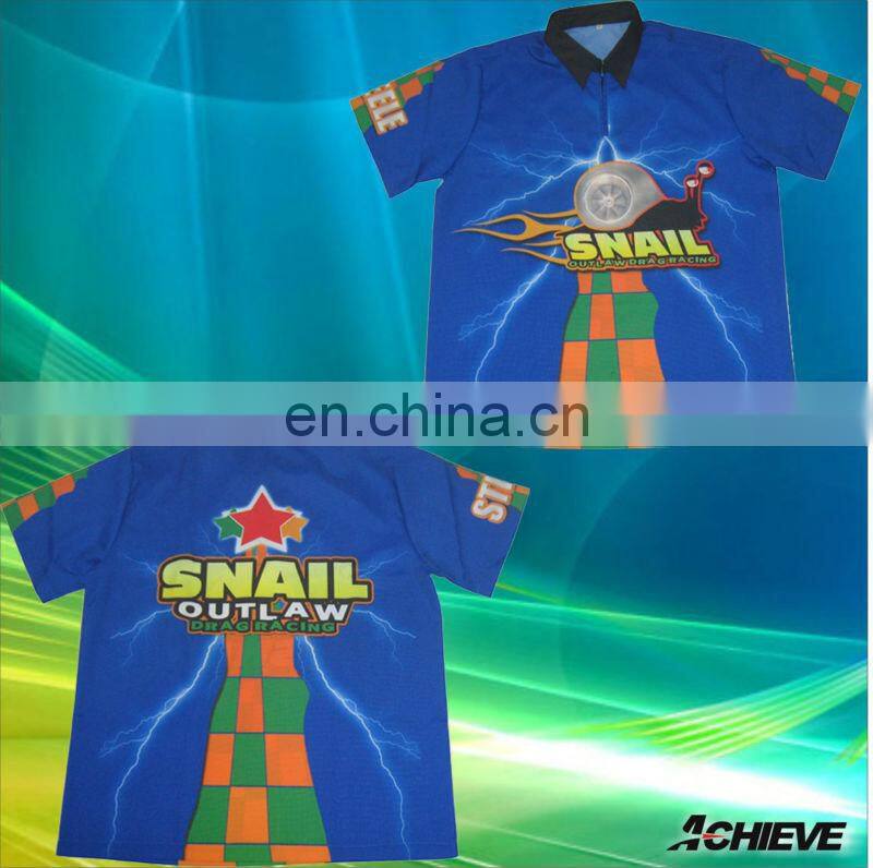 dye shirts racing jerseys high quality sublimation custom racing shirts