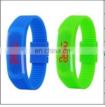 Wholesale Mix 10colors LED touch screen bracelet couple tables silicone mini electronic watch new fashion Men Women WATCH