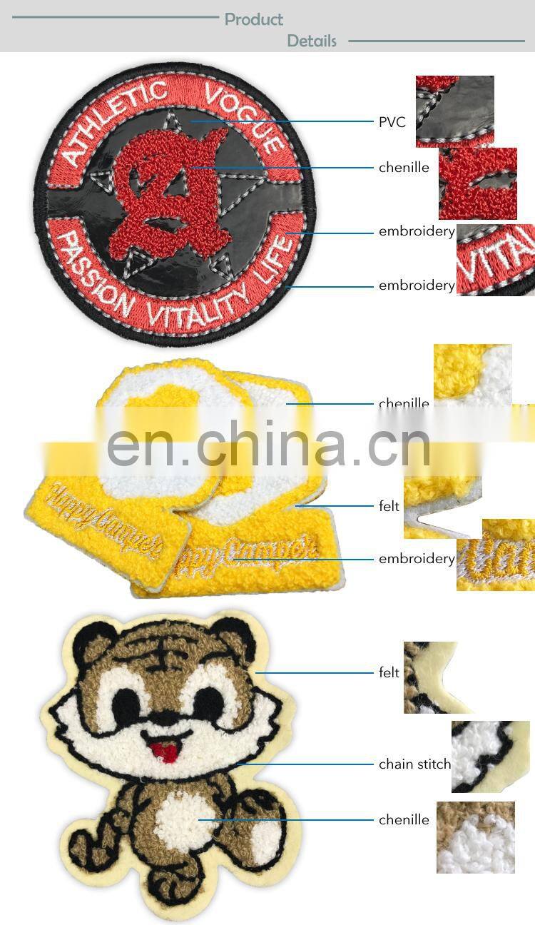 New design letters glass bead iron/sew on patch chenille patches