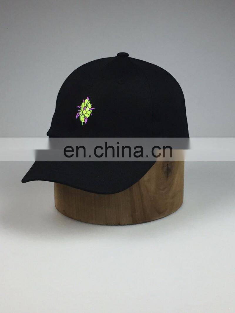 Daijun New Design OEM Hot Sale 100%polyester Grey Plastic Buckle Patch Men Custom Flat Brim Unstructured 6 Panel Hat