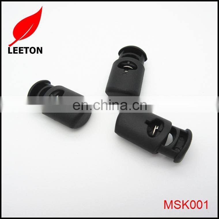 Factory supply black spring plastic rope stopper