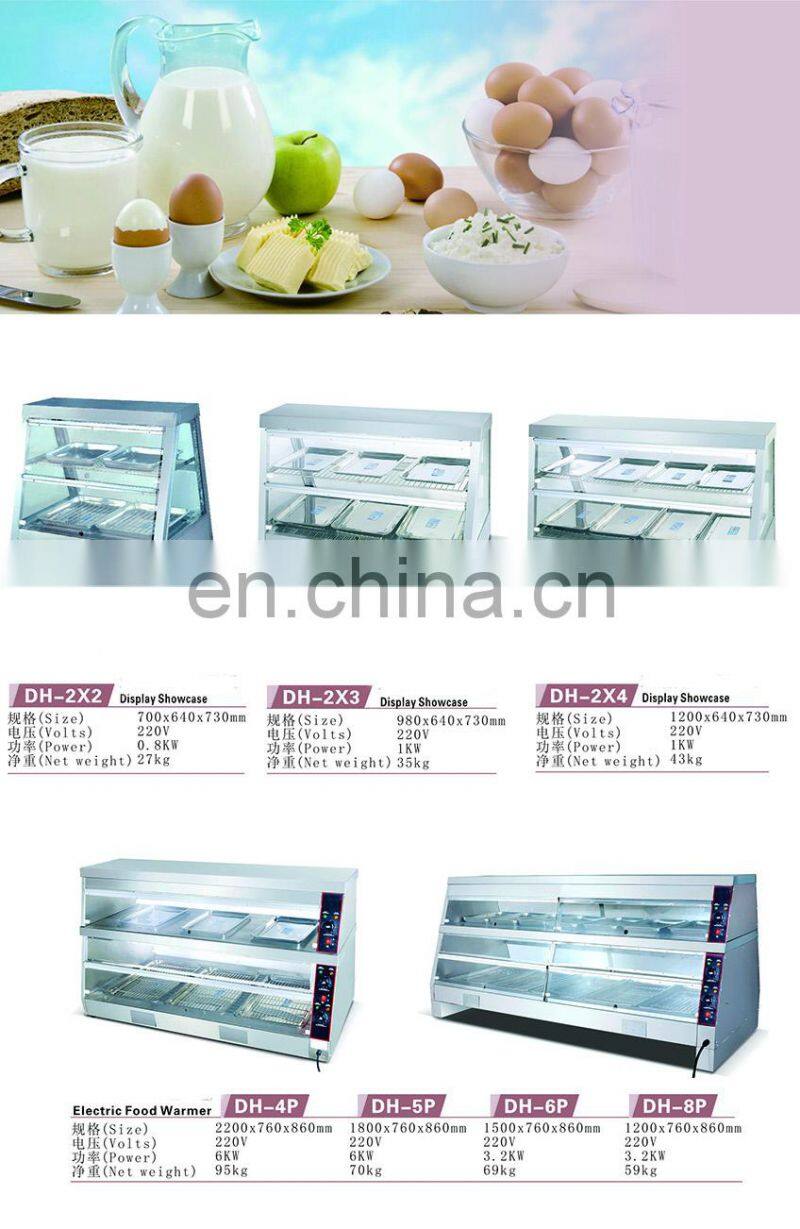 Curved Glass Warming Showcase Cooked Cabinet Cooked Food Preservation Tank Thermal Container Cooking Tools