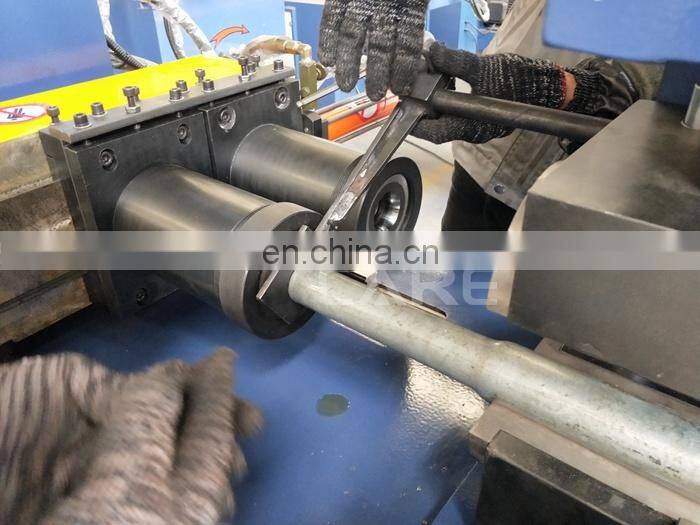 Single station automatic hydraulic conical tube end forming machine for fitting one tube into another