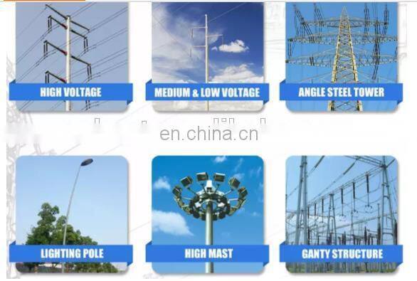 Q345 9M steel pole for Philippines