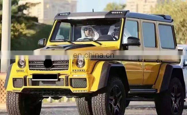 W463 front roof spoiler fit for MB G-class W463 G500 G550 G55 G63 to B-style front roof spoiler PU W463 spoiler with led