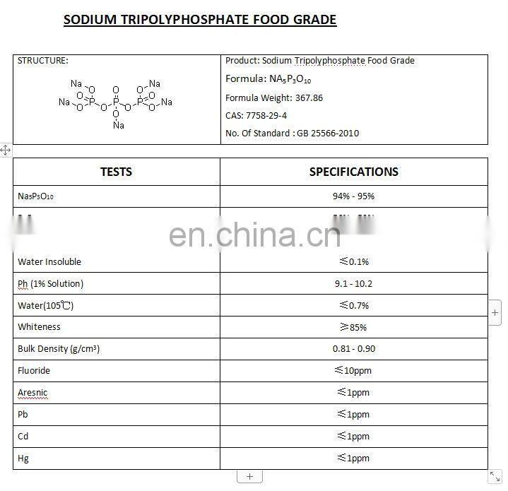chemical product phosphorous acid sodium tripolyphosphate/stpp price