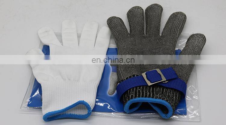A9 Anti Cut High Performance 316L Stainless Steel Mesh Wire Safety Cut Resistant Work Gloves Construction Butcher