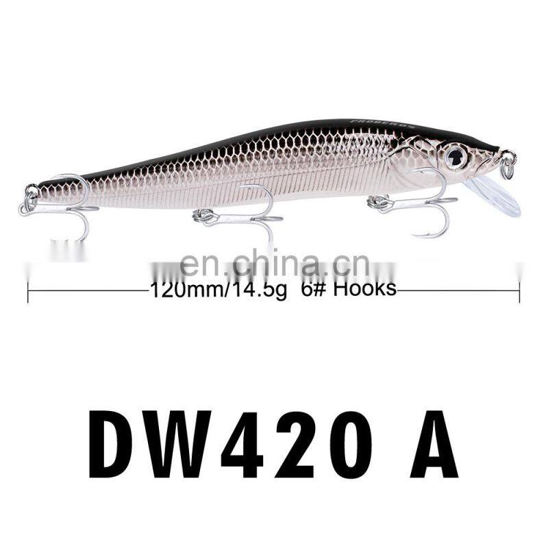 Lure industrial printing bait e-commerce fishing gear wholesale12cm/14gWith gift accessories e black minnow