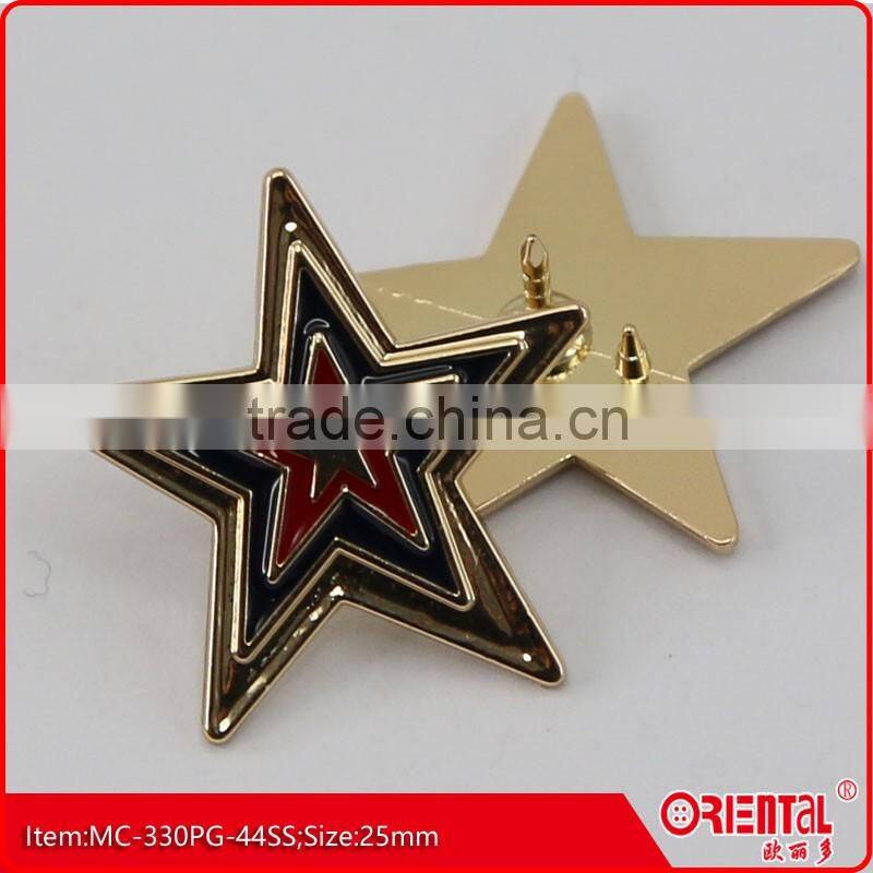 Star Type Military Custom Brooch For Men's