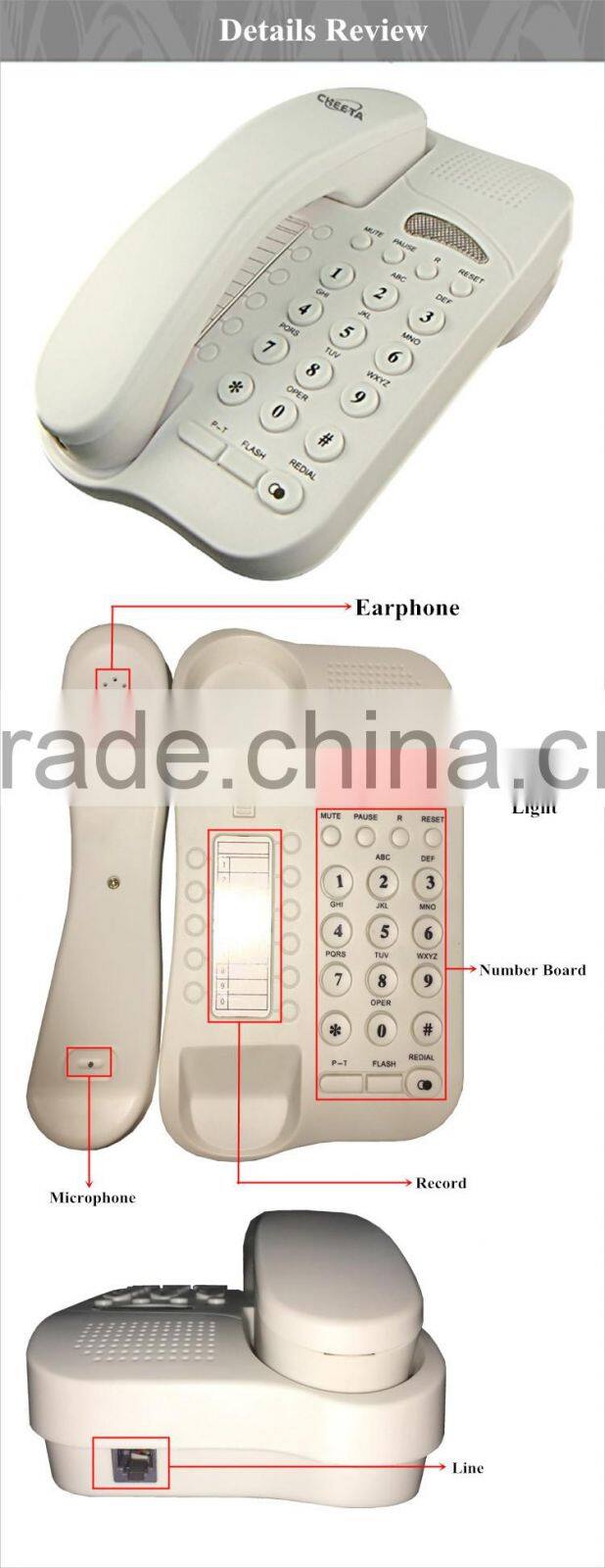 Factory Direct Sales Cheap Basic Telephone Set For Home And Office Usage