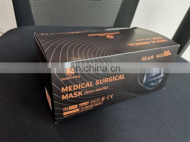 As Low As 0.03USD/Piece Disposable Non Woven Blue+White Surgical Face Mask Masque Maskss 50 Pcs Breathable Ear-Loop Flat