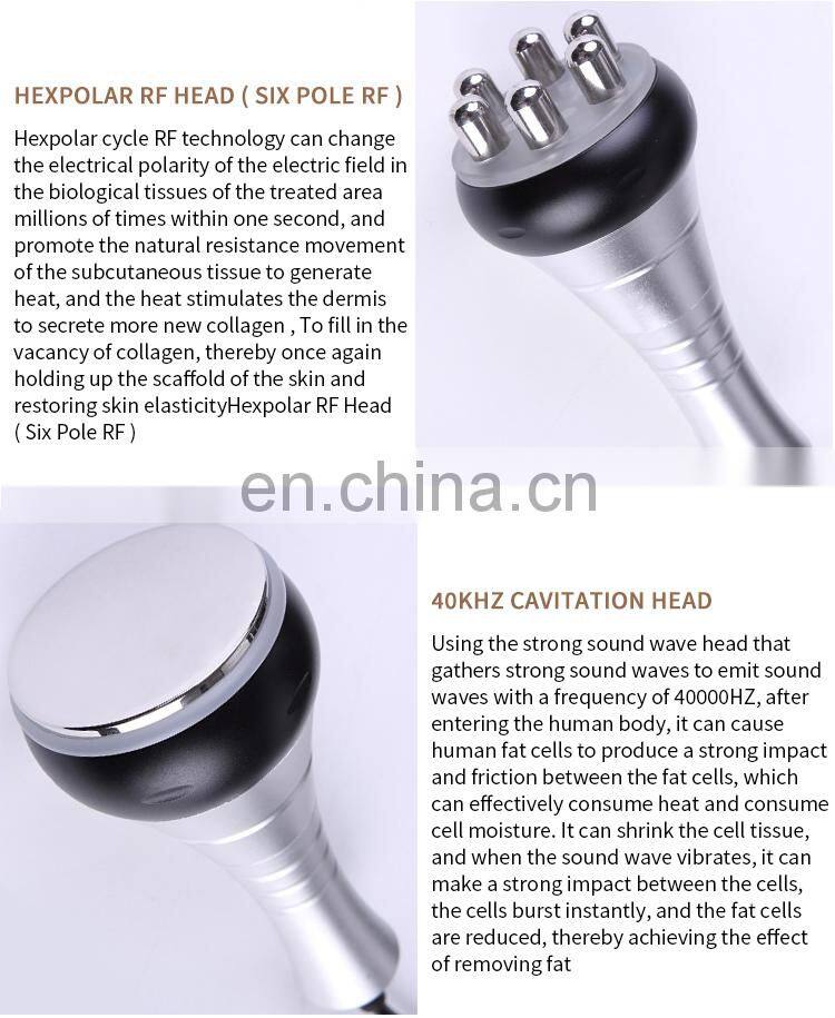 5 IN 1 Vacuum 40K Cavitation Multipolar RF Body Slimming Machine Weight Loss Body Shaping Instrument