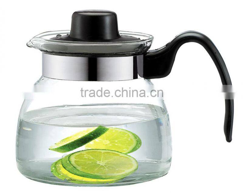 pyrex borosilicate glass water pot,promotional glass tea pot, transparent glass bottle