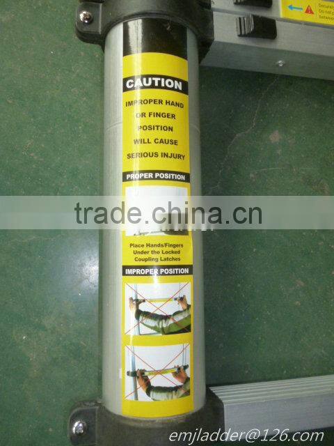 Telescopic ladder 3.8m(EN131/SGS,CE/EN131)(We also have 3.8m,3.2m,2.9m,2.6m,2.0m)