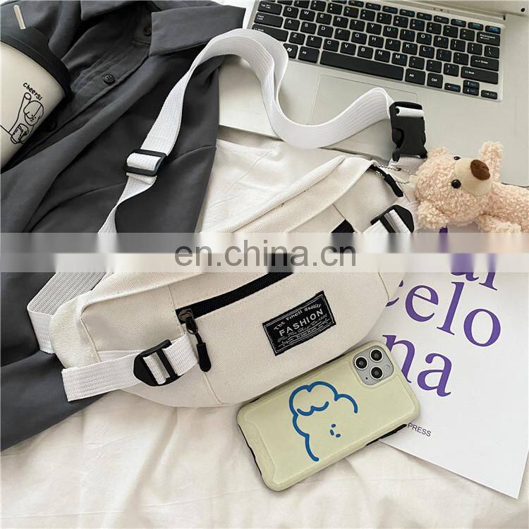 Trendy brand crossbody bag sports wild chest bag hip-hop one-shoulder female student waist bag
