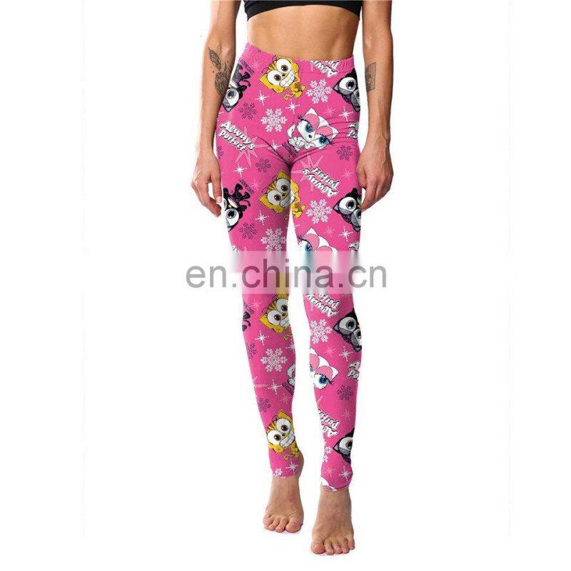 New Style Arrival Women Printing Leggings Polyester Elastic Fitness Workout Pants Legging Female Push Up Leggings