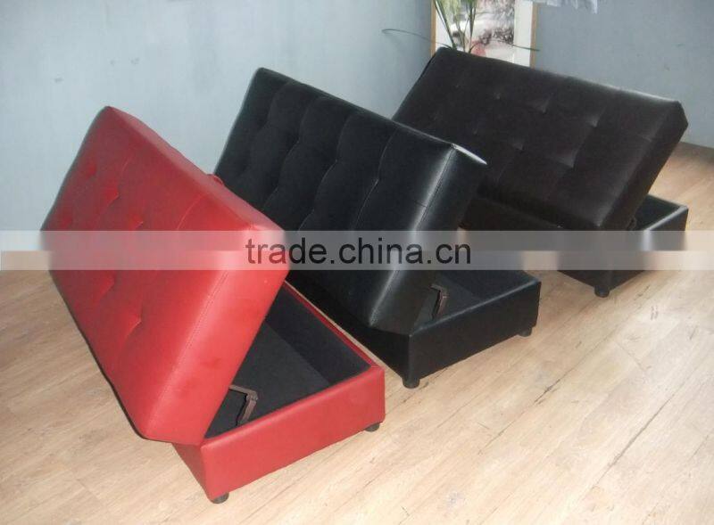 Soho Modern Contemporary Leather Sofa Stool & Ottoman With Storage