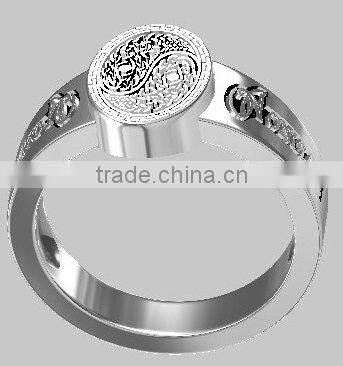 fashion fine jewelry high quality best sell big silver cross ring