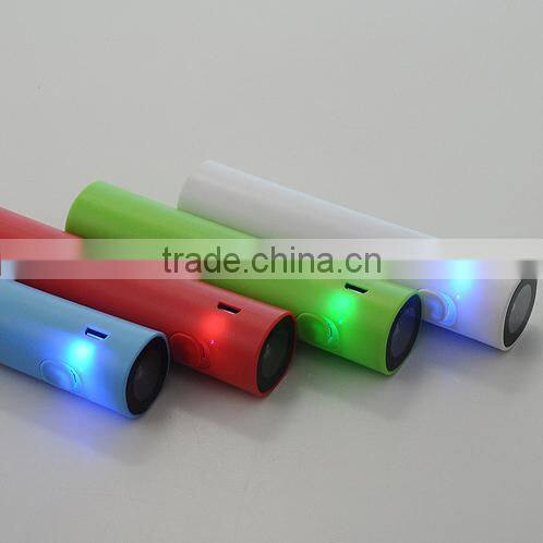 Custom LED flashlight 2600mAh portable mobile power bank