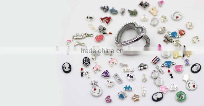 AIDS sign alloy metal loose charms floating lockets beads custom OEM design various styles
