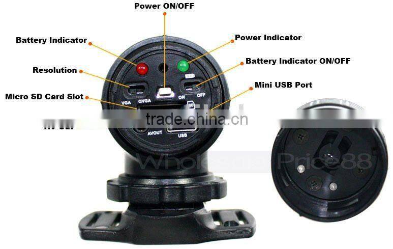 AV output waterproof sports action camera with CE,ROHS,FCC certificates