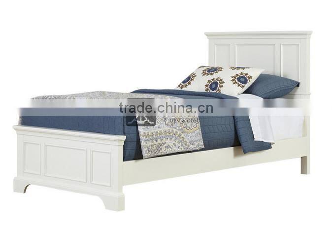 BE-164 Mediterranean Style Wood Bed For Hotel