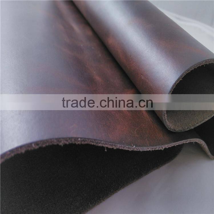 Cow pull up genuine china leather