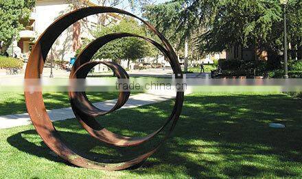 Metal ring art sculpture for garden decoration