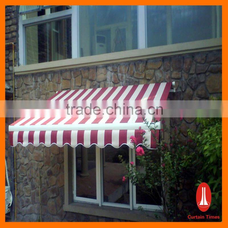 Curtain times Motorized Retractable Awning in Sunshade Fabric