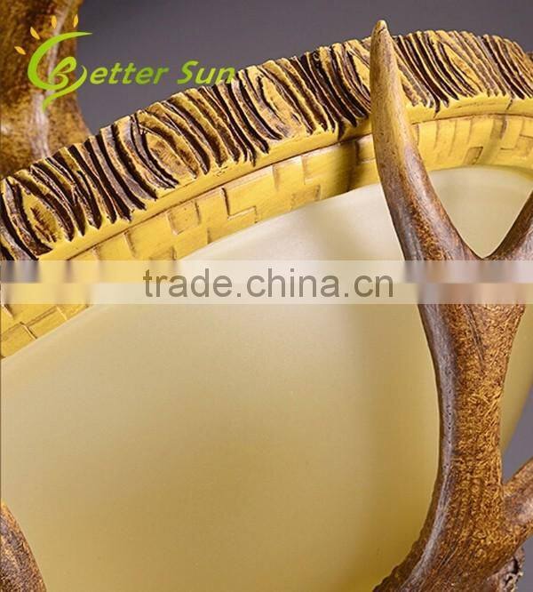 New Modern Deer Antler Chandelier Rustic Ceiling Lamp Made in China