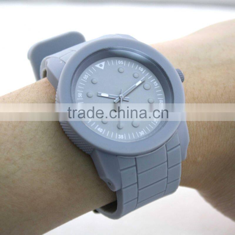 FT1303D_GY Gray Silicone strap unisex plastic case quartz movt cheap watch in bulk