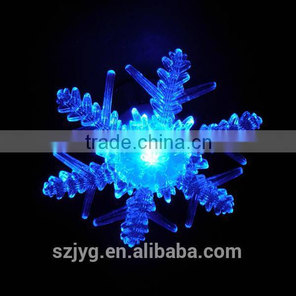 Glittering Snowflake With Sucker Base,Color Changing Splended Light changing